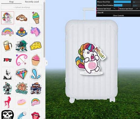 Luggage Decal Splatter